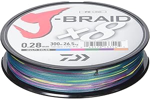 Daiwa J-Braid 8 Braid 300m multicolore - Ligne de pêche tressée