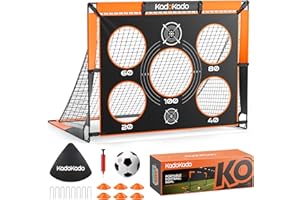 But de Football, KADOKADO But de Foot Enfant pour Enfants 4 en 1 - Cage de Foot Enfant Exterieur avec Sac de Transport 120 * 90 * 90cm Cages et Mini Buts Idéal pour Le Jardin