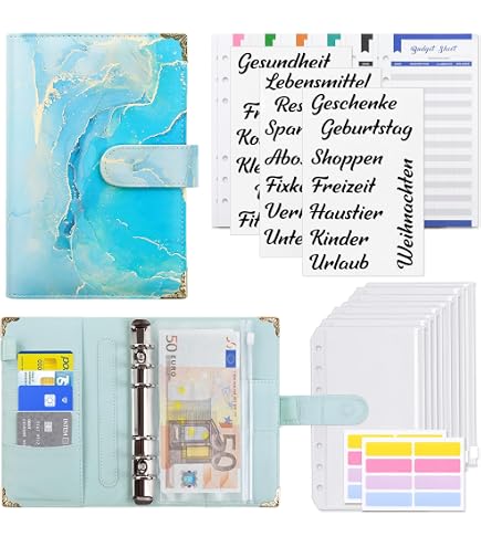 KONVIN Budget Binder A6, Raccoglore Di Bilancio A6,Money | FindTheDeal - 6