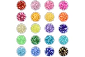 aupawdy 20 colori diamante pittura perline diamante rotondo diamante punto strass accessori autoadesivi per pittura diamante Diamond Painting Kit per Sostituzione Trapani Mancanti (20000 Pezzi)