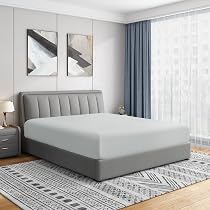 Cathay Home Spannbetttuch Kingsize – 198 X 203 Cm, 35,6 Cm Taschentiefe, Doppelt Gebürstete Mikrofaser, Extra Elastisch