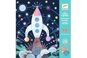 Djeco Kratzbilder Ausflug ins All, Multicolour, DJ09727