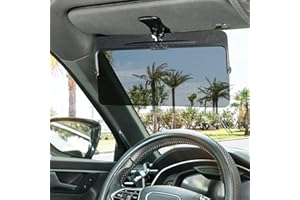 JOYTUTUS Sun Visor for Car, Universal Anti-Glare Polarized Sun Visor Extender Easy to Install, UV400 Car Visor Extension Protect from Glare/UV Ray/Stray Light, Safe Driving for Car