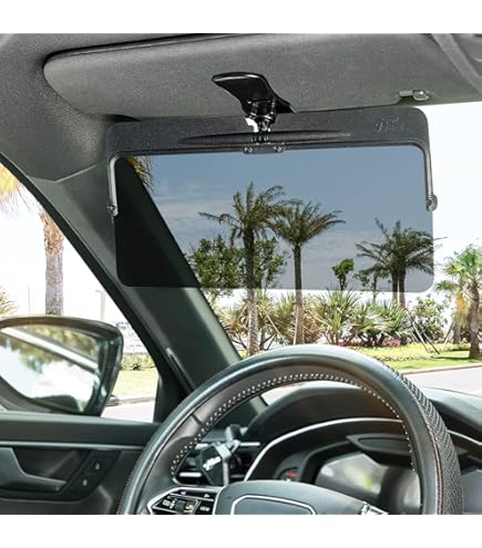 Rebvugr Polarized Sun Visor Extender, Car Sun Blocker With PC Lens And Side Sunshade Portable Auto Sun Visor Uv Protection Anti Glare Auto Visor For Safe Driving Fit For Most Cars Black - View #7