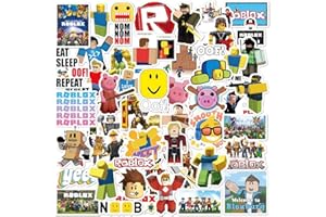 Lanseede 50pcs Gifts Roblox Stickers Waterproof Blox Decals Stickers for Laptop,Bumper,Water Bottles,Computer,Phone,Hard hat,Car Stickers and Decals(Roblox 50)……