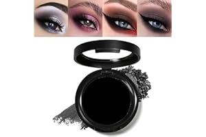 MRCUVARYAS Palette de fards à paupières noirs, tons nudes mats, noir mat, palette de fards à paupières noir unique, imperméable à l'eau, fard à paupières pressed powder, ombres mélangées pour maquillage des yeux