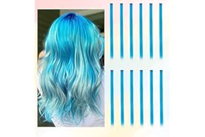 ‎BARSDAR 12 Stück Farbige Haarverlängerungen, BARSDAR Highlights 21 Zoll Glattes langes Haarteile Haarsträhnen Zum Einklipsen Farbiger Clip in Haarverlängerungen Extensions Bunt für Kinder Frauen