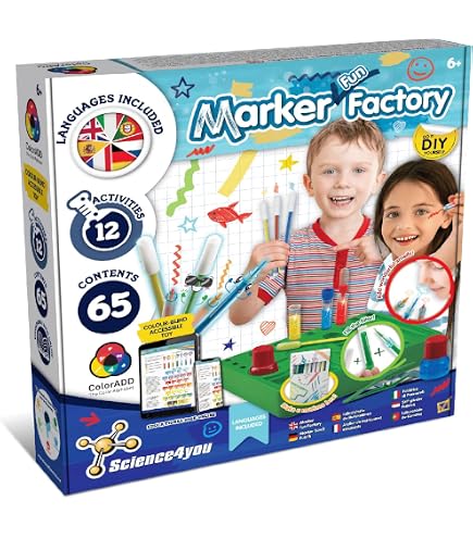 Kit Créatif Clementoni - Stylos Personnalisables Tropical - Atelier Créatif Enfants 6 Ans+