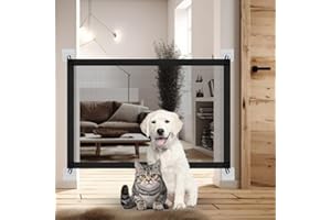 Quxvena Türschutzgitter Ohne Bohren 100 * 78CM, Kindersicherung Treppe Türschutzgitter Hund Treppenschutzgitter Hundeabsperrgitter Absperrgitter für Haustier