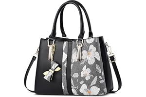 FOLOVEYA Borsa a Mano Elegante Borsa Donna Ciondolo a Fiocco Borsa Tote Borsa a Tracolla Borsetta Firmate Borse a Spalla PU Pelle per Shopping Partito Lavoro Incontri Borse Messenger Nero