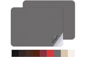 MYLIVELL Noir Patch de Réparation en Cuir, 7 Rouleau Papier Peint Auto-Adhésif en Cuir PU Patch de Réparation Kit，Premiers Soins pour Canapé de Siège de Voiture Meubles Vestes Sac À Main-DARK GRAY-20*28cm-2PCS