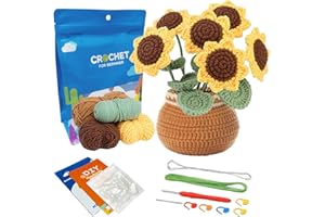 TOGETDREAM Kit de Ganchillo para Bricolaje, Agujas de Ganchillo, Kits de Ganchillo para Adultos Principiantes, Ganchillos Crochet Ergonómico, Crochet Kit Accesorios Regalos de Punto (A)