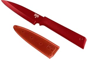 Kuhn Rikon 26601 Colori+ Couteau d'Office Acier Inoxydable Rouge 10,2 x 1,3 x 2,5 cm, 4"
