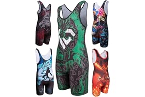 KO Sports Gear - Unisex Wrestling Singlet, Comfortable & Breathable, 4 Way Stretch, Full Range of Youth and Adult Sizes