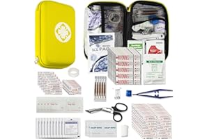 Car-Home Survival First-Aid Kit Emergency-Kit - Yellow 273Piece Equipment Travel Supplies First Aid Set Home Essentials Camping Hiking YIDERBO