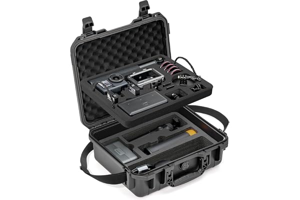 STARTRC Photo Osmo Action 6 fodral, vattentätt hårt skal dubbelskiktsväska för DJI Osmo Action 6 tillbehör, för Standard & Ad
