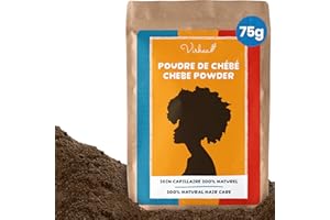 VIRHEA Chebe Powder 75G - Szeb do włosów - Tradycyjna pielęgnacja włosów do wzrostu i wzmacniania - Szeb Czadu