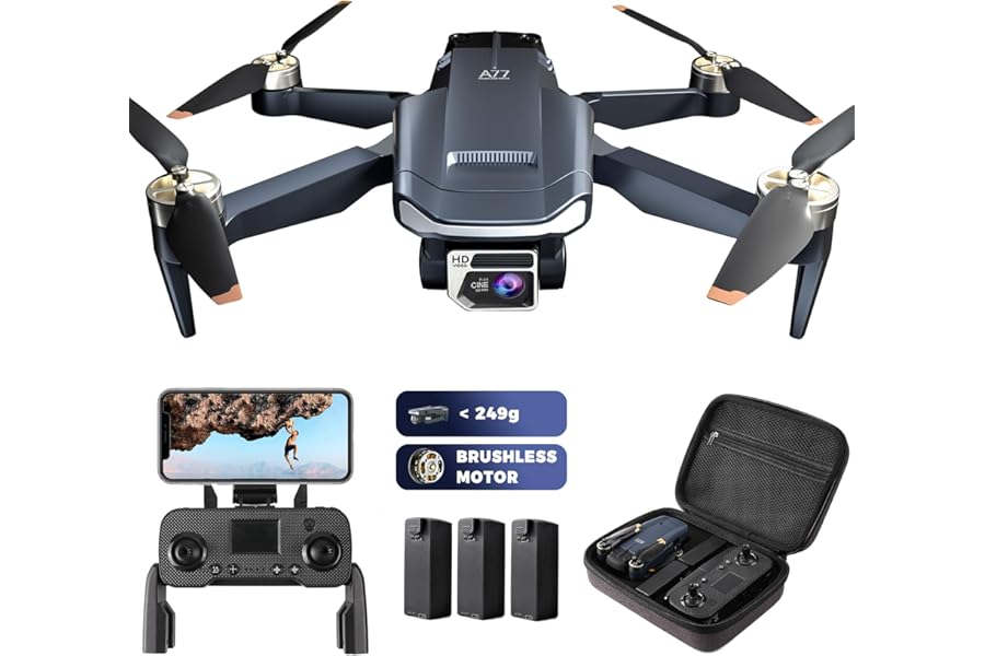 2650 ft Control Range Super Enduring Brushless Motor Drone with 84 Mins Super Long Flight Time, Drone with 4K HD Camera for Beginners, CHUBORY A77 WiFi Quadcopter, Follow Me, Auto Hover, 3 Batteries