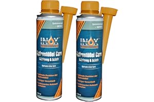 INOX-LIQUIDSYSTEMS INOX® Hydrostößel Care Reinigung, 2 x 250ml - Reiniger & Schutz Additiv für alle Benzin- und Dieselmotoren, weniger Verschleiß und verbessertes Kaltstartverhalten