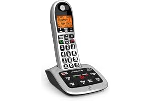 BT 4600 Cordless Landline House Phone, Home Phone, Big Buttons, Advanced Nuisance Call Blocker, Answer Machine, Single Handset Pack