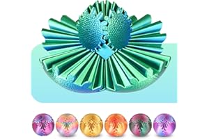 OLEE ODEE Gear Ball Fidget Spielzeug Steampunk Zahnrad Kugel Stressabbau Sensorisches Spielzeug autistische Kinder Erwachsene 3D Gedruckt Lustiges Geburtstagsgeschenk Weihnachten Ostern (Weihnachtsgrün,8 cm)