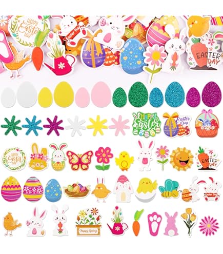 Autocollants De Fenêtre De Pâques,9 Pcs Stickers Pâques Fenetre,Autocollants Lapin De Pâques