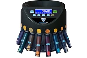 Contamonete Euro con funzione di impilamento in blister di Securina24 (nero - Blacklabel - BBBLCD)