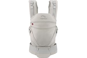 manduca XT - Marsupio Neonato 0-36 mesi - Seduta regolabile, da neonato a bambino - Fionda in cotone biologico con 3 opzioni di trasporto,Monochrome Cloud