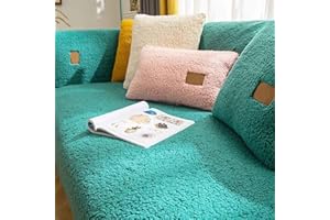 CUGZUE Samt Sofabezug 1 2 3 4 Sitzer Sofaschoner rutschfest L Form Sofaüberwurf, Couch Bezug Ecksofa, Sofa Überzug Couchbezug U Form,Pets Dog Sofa Überwurf Sofaschutz Überwurfdecke,D-110x110cm