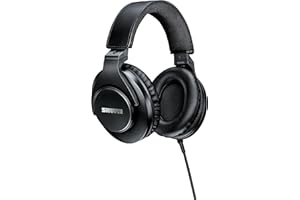 Shure SRH440A Słuchawki przewodowe do monitorowania i nagrywania, profesjonalna ocena studyjna, ulepszona reakcja częstotliwości - wersja 2022