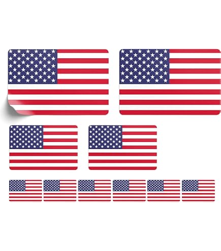 HobbyFun Stickers Souples Motif USA - Autocollants Scrapbooking Et Loisirs Créatifs 17,5 X 9 Cm