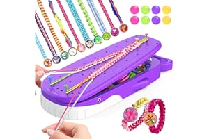 EUCLIDEAN CUBE Bracelet Making Kit for Girls, Whale Shaped Jewellery Making Kit Crafts for Girls Ages 8-12, DIY Bracelet String Travel Rewarding Activity Set, 7 8 9 10 11 12 Years Old Girl Birthday Gift (purple)