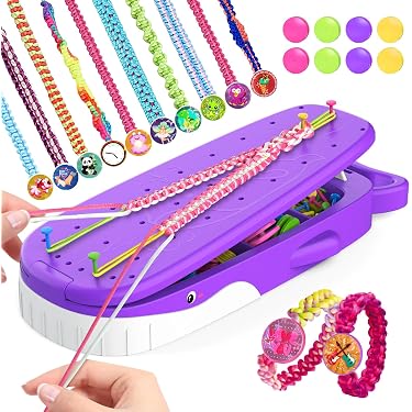 AUAUY Freundschaftsarmband-Bastelset – DIY-Schmuck Für Mädchen 6–12, Inkl. Webrahmen Und Zubehör