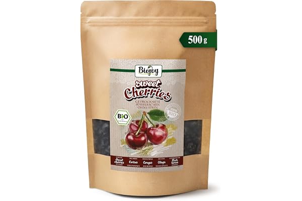 Biojoy BIO Sötkörsbär, torkade, urkärnade, osvavlade, 500 g