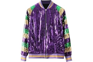 CEXIAKONG Baseball Jacke Damen Pailletten Reißverschluss Langarm Jacken Blazer Sakko Pailletten Blazer Jacke Elegant Kurz Sakko Rave Party Outwear Blazermantel Bomberjacke Bikerjacke Übergangsjacke Lässig