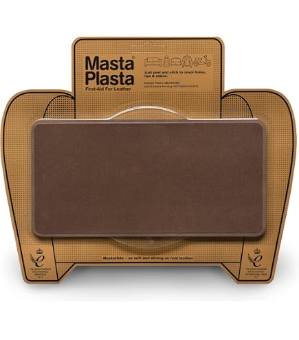 MastaPlasta - Toppa Autoadesiva per la Riparazioni di Camoscio. COLORE NERO. SCEGLI DIMENSIONI/DESIGN. Pronto Soccorso per Divani, Sedili Auto, Borse, Giacche, ecc