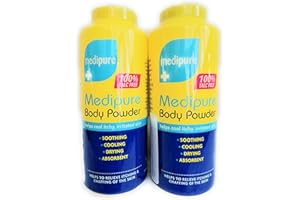 Twin Pack Medipure Medicated Body Powder 100% Talc Free 200g