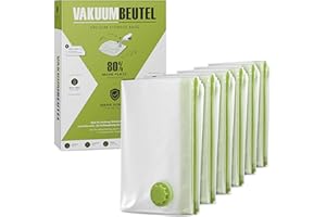 NORDIC® - Sac sous vide vetement aspirateur 6x Taille S (60x40cm) - Sans BPA ÉTIQUETTES INCLUSES - Sac rangement sous vide