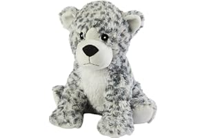 Warmies Peluche Leopardo delle nevi Pesato Utilizzabile nel Microonde con Profumo di Lavanda Francese, Borsa di Grano Caldo o Freddo per un fresco relax e un caldo sollievo