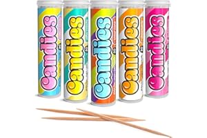 Xero Picks Candies Zahnstocher mit Geschmack, für langanhaltend frischen Atem und zur Vorbeugung von trockenem Mund, 100 Stück (5 Stück)