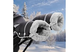 O'woda Handwärmer Kinderwagen, Kinderwagen Handschuhe Warmer Winddicht,Wasserdicht,Kinderwagen-Muff, Universaler und Wasserabweisender Muff Kinderwagen mit Fleece und Baumwolle für Kinderwagen, Buggy