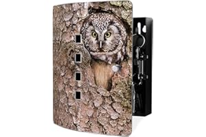‎BANJADO banjado® Design Schlüsselkasten aus Edelstahl mit Motiv Eule für 10 Schlüssel - Schlüsselschrank zur Schlüssel Aufbewahrung 24 x 21,5 x 7cm groß mit praktischem Magnetverschluss