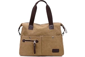 DIRRONA Décontracté Femmes Toile Sac à Main Voyage Sac Messenger Grande Sacs à Bandoulière Femme Du Quotidien Multifonction L'école Sac De Toile Kaki