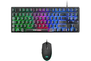 Mars Gaming MCPTKL, Combo Gaming TKL con Teclado H-Mech RGB y Ratón 3200 dpi RGB Flow, Antighosting, Compacto y Ergonómico, CompatibILIDAD Multiplataforma, Idioma Portugués