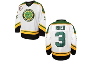 MESOSPERO 3 Ross The BOSS Rhea Hockeytrikot für Herren, ST John's Shamrocks genäht mit EMHL Patch Weiß Grün Schwarz