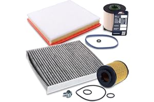 BESTPRICE Inspektionspaket Filterset mit 1x Ölfilter; 1x Innenraumfilter; 1x Luftfilter; 1x Kraftstofffilter Kompatibel mit CHEVROLET CRUZE, OPEL ASTRA J