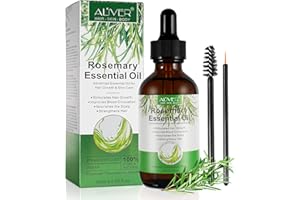 ALIVER Olio Di Rosmarino Per Capelli, Rosemary Oil for Hair Growth, 100% Naturale Olio Essenziale Rosmarino Per Capelli Secchi e Danneggiati, Stimolano la Crescita dei Capelli, 60ml