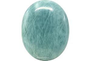 AMAZING GEMSTONE Aquamarine Crystals and Healing Stones - Large Palm Stone Crystals Piedra - Crystal for Good Luck, Balanced Positive Energy, Meditation - Unique Stocking Stuffers and Birthday Gifts for Women, Men