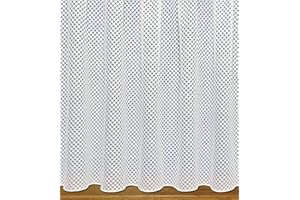 John Aird - Vision Modern Oval Geometric Design Net Curtain - Sold In Set Sizes (4 Metres Width, Drop: 40" (102cm))