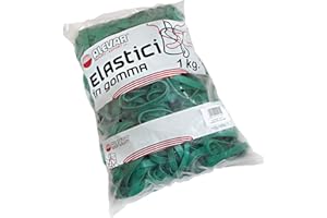 Alevar Bandes élastiques en caoutchouc, diamètre 70 mm, épaisseur 8 x 1,5 mm, couleur verte, emballage en enveloppe de 1 kg